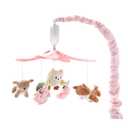 The Peanutshell Crib Mobile for Girls - Pink and White Musical Baby Crib Mobile with 12 Lullabies, Forest Baby Little Forest Nursery Decor