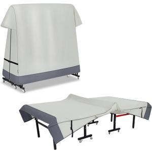 Ping Pong Table Cover Outdoor Waterproof, Dual Function Table Tennis Cover Fits Both Folding Tables and Flat Tables Indoor & Outside 68"L x 6"/30"W x 62"H