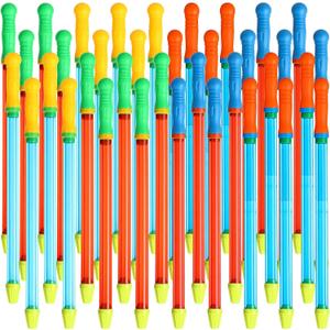 Leitee 36 Pcs 21.3 Crayon Water Guns Tube Squirters Suction Gun Water Shooter for Adults Beach and Pool Squirt for Summer Pool Party Game