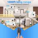 2 x KERUI Wireless Doorbell Door Bell Chime 5 Volume Levels 60 Chimes Door Bells 1000ft Long Range Doorbell Kit with LED Flashing (Black)