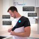 TheraICE Shoulder Ice Pack Wrap PRO Compression Sleeve for Rotator Cuff Relief & Frozen Injury Arm Pain Cold Therapy Recovery Brace After Surgery | FocusZone Technology Reusable Support | Men & Women