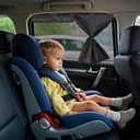 ZATOOTO Car Window Shades, 2 Pack Double Layer Car Sun Shade for Side Window Baby Sun Shade Full Shade & Half Shade & Full See-through 3 Option, Blackout Car Window Cover for Privacy Block UV Ray Heat