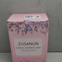 Candle Warmer Lamp, Adjustable Height & Dimmable, Candles with Timer, 2H/4H/8H Auto Off, Safe Flameless Night Light for Home Decor, Bedroom, Office, Christmas Birthday Gift for Women & Men (Amber-Wood)