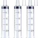 20ml Syringe for Liquid, Oral, Scientific Labs, Measurement, Dispensing, with Cap 3 Pack 20ml Syringes