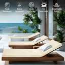 Outdoor Chaise Lounge Cushions for Patio, 72"x22"x3" Lounge Chair Cushions Set of 2, Waterproof Replacement Seat Cushions for Outdoor Furniture