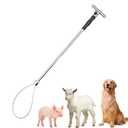 PAULOZYN Dog Catcher Pole Animal Control Pole Stainless Steel Pig Holder Catcher Heavy Duty Animal Catch Pole for Dog Pig Animals Swine Livestock