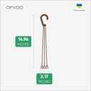 Plant Hanger, 4 Pcs - Flower Hanging Planters for Indoor and Outdoor Plants - Plastic Plant Holder with Hooks, Brown