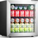 Beverage Refrigerator, 50 Cans Commercial Mini Fridge Cooler, 1.3 Cu.ft with Glass Door, Adjustable Shelves, Digital Temperature Freestanding Small Drink Fridge Soda Beer or Wine for Home Dorm Bar