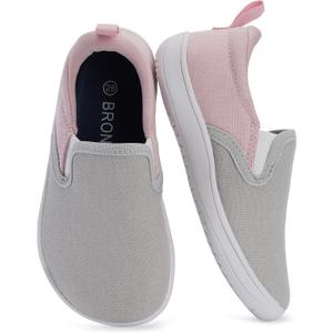 BRONAX X WHITIN Toddler/Little Kid Wide Toe Box Barefoot Shoes | Minimalist Sneakers for Boys/Girls | Zero Drop (Pink)