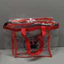 Clear Zipper Tote With color trim Pack of 4