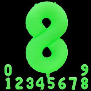 TONIFUL 40 Inch Bright Green Large Number 8 Balloon for 8th Birthday Party Decorations Big Bright Green Foil Mylar Digital 8 for Graduation Wedding Bridal Shower Engagement Anniversary Photo Shoot