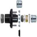 1 Sets Trailer Hub Kit 5 Bolt 4.5, Trailer Axle Kit for 3500 lb 5 Lug Trailer Hub with Extra Dust Cap and Rubber Plug Fits 1-1/16'' to 1-3/8" Trailer Axles 3500lb #84 Spindle