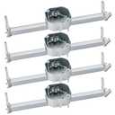 Therwen 3 Pcs Adjustable Fan Electrical Box Brace 14.2 Inches Long Silver Ceiling Fan Mounting Bracket for Fans and Light Fixtures