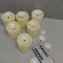 Homemory 2" x 2" Timer Remote Control Flickering Flameless Votive Candles, Realistic Battery Operated, 6Pack 3D Wick Electric Fake for Christmas, Wedding, Home Decorations, Pack of 6