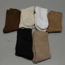 HAVE A TREE 3-6 Pack Women's Slouchy Crew Socks - White Cushioned Scrunch Boot Socks Size 5-11