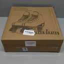 XUDREZ Roller Skates for Girls and Women, Stylish Black PU Leather Roller Skates with Pink Light Up Wheels, Indoor Outdoor Roller Skates for Youth Kids Girls (36-US Women 5, Youth 4)