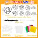 Lonfliness 32 Sets Spring Crafts Suncatchers Kit DIY Rainbow Window Stained Glass Effect Paper Decoration Back to Art Craft Creative Activity Project Party Favors