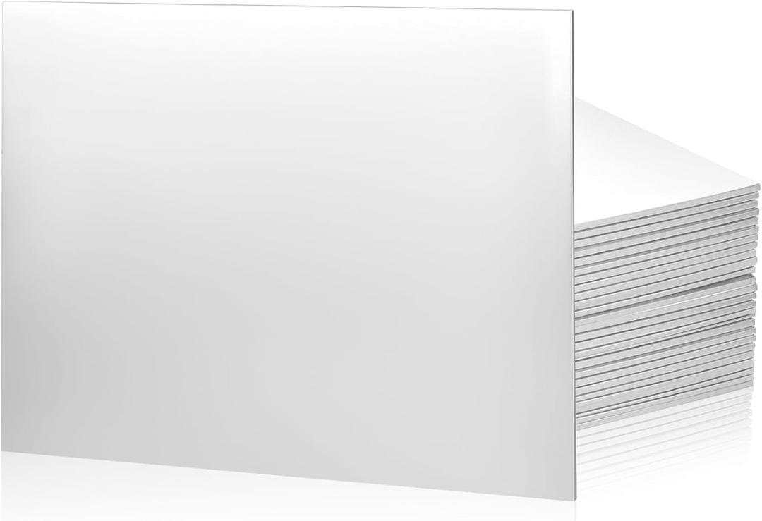 Jingmore 12 Pcs Half Sheet Rectangle Cake Drum Board Greaseproof Rectangle Cake Boards 1/4 Inch Thick Foil Corrugated Plate Drum Base for Desserts Display(14 x 19 Inch,White)