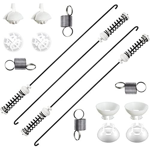 Updated W10780048 Washer Suspension Rod Kit (4pcs) with W10400895 Suspension Springs (4pcs) Compatible with Whirlpool Kenmore Amana Maytag Washing Machine WTW4800XQ1 WTW4800XQ2 WTW4800XQ4