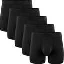 5Mayi Men's Underwear Boxer Briefs Cotton Regular Long Mens Boxer Briefs Underwear Men Pack S M L XL XXL