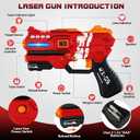 Laser Tag Guns Set of 4 Laser Tag Guns with Digital LED Score Display Vests,Gifts for Teens and Adults Boys & Girls,Adults and Family Fun,Gift for Kids Ages 8 9 10 11 12+Year Old Boy, Small