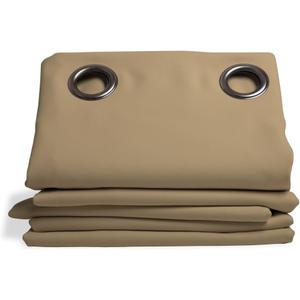 Moondream ThermActiv 2-in-1 Thermal Insulated & Blackout Curtain | Winter+Sommer | 100% Light Blocking | Patented Technology | Made in Europe | Grommet | 55" W x 95" L | Beige - Pelican MC8220