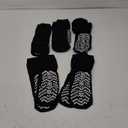 ZAKASA Non Slip Grip Socks - Non Skid Crew Grippy Socks for Men Women Anti Slip Grippers for Elderly Hospital Yoga Pilates (X-Large, Black-5pack)