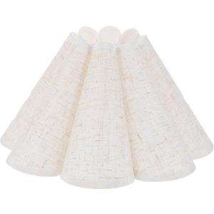 Table Lamp Shade: Cloth Korean Style Lampshade - Petal Design Light Cloth Petal Lampshade Chandelier Replacement Lamp Shade for E27 Light Linen Pendant Lampshade