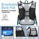 Lightweight Hydration Backpack, Running Backpack with 2L Water Bladder, Hydro Water Daypack for Cycling Hiking Rave for Men Women