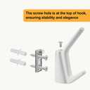 SIAMESE Aluminum Towel Hooks, 4 Pcs Matte White Coat Hooks, Wall Hooks for Clothes, Jackets, Shower, Robe, Hat, Towel, in Bathroom, Kitchen, Living Room, Bedroom(Matte White)