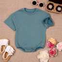 2Pack Baby Boy Romper Set Outfit, Long Sleeve & Short Sleeve Bodysuits, Soft & Breathable Infant Jumpsuit for Boys 6-12M