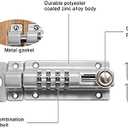 RESET-008 Combination Locking Bolt,4 Digit Combination Door Security Slide Latch Lock Set Your Own Password,Sliver