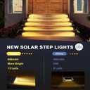 Solar Stair Lights  Waterproof IP67 Step & Deck Lighting for Outdoor Patio, Garden, and Home Dcor  Solar-Powered LED Stairway Lights (Warm White, 6 Pack)