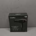 CONFU Hair Dryer, Professional Ionic Salon Blow Dryer with Diffuser for Women and Men, 5X Fast Drying, Powerful and Quiet Hair Blow Dryer for Fast & Easy Styling (1875 Watts) (Carbon Black)