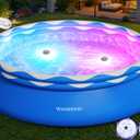 Easy Set Pool with Pool Lights, Upgraded Above Ground Pool,Large Inflatable Swimming Pool for Adults Round Pool,Quick Set Inflatable Top Rings Above Ground Swimming Pool 8ftx30in