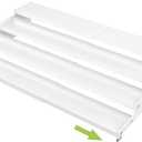 Jojocross Expandable 4-Tier Step Spice Rack Organizer for Kitchen Cabinet Modern Design and Non Skid Space Saving Storage Shelf for Countertop Cabinets Pantry(1Pack/White)