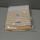 Awellife Boho Yellow Shower Curtain for Bathroom Farmhouse Cotton Stripe Tassel Shower Curtain Natural Texture 72" L x 60" W