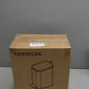 CEROELDA Small Bathroom Trash Can with Lid Soft Close-5L/1.3 Gal Stainless Steel Garbage Can-Step Pedal Wastebasket Slim Trash Bin for Office, Bedroom, Toilet, Live Room-White