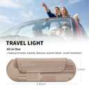 AGIKET Silicone Makeup Brush Holder Travel Cosmetic BagSoft Portable Cosmetic Face Brushes Holder with Upgrade Anti-Fall Out Magnetic Closure, Large Travel Makeup Brush Case - Walnut