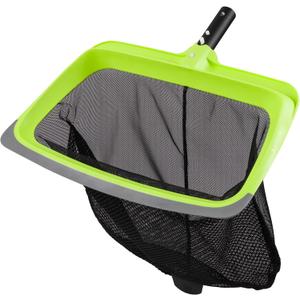 Sepetrel Swimming Pool Leaf Skimmer Net,Rubber Lip & Reinforced Frame Double-Layer Deep Rake(NO Pole)