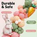 Easter Balloon Garland Arch Kit, 143PCS Happy Easter Party Decorations with Rabbit Carrot Balloons for Spring Birthday Party Baby Shower Decorations