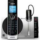 VTech-Cordless Phone with Answering Machine with DECT 6.0 Headset, Bluetooth, Connect to Cell, Caller ID/Call Waiting, Handset Intercom,1,000 Name & Number Phonebook -DS6771-2 Silver/Black