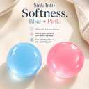 2 x 2 Pack Coconut Oil Squishy Stress Balls, Blue and Pink Shapeable Jelly Squeeze Balls, Soft Sensory Fidget Toys for Desk, Work, Study, Travel, Gifts for Teens and Adults