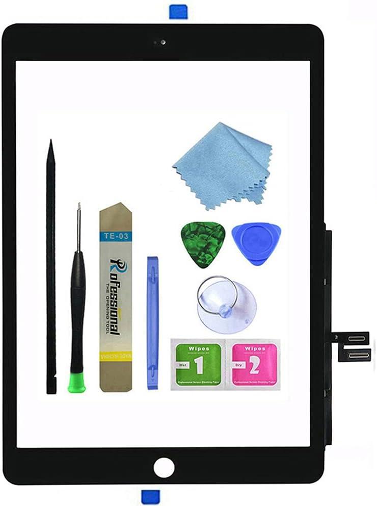 Touch Screen Digitizer for Black iPad 7/8 2019 2020 7th/8th Generation 10.2" A2197 A2198 A2200 A2270 A2428 A2429 A2430 Front Glass Assembly Replacement with Toolkit(Without Home Button)