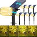 102 LEDs Solar Spot Lights Outdoor, [ 4 Modes/5Pack] Solar Spotlights Waterproof IP65, Adjustable Light & Panel Landscape Flood Powered Lights for Yard Garden Pathway Wall (Cool White) Incomplete