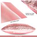 Irenare 4 Pcs Sequin and Fluffy Pillow Covers Winter Throw Pillow Cases Soft Cushion Cover for Couch Bed Sofa Xmas Day(18 x 18 Inch,Pink, White)