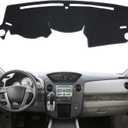 Dashboard Cover Custom Fit for Honda Pilot 2009 2010 2011 2012 2013 2014 2015 Dash Cover Mat Pad Carpet Protector (Black)