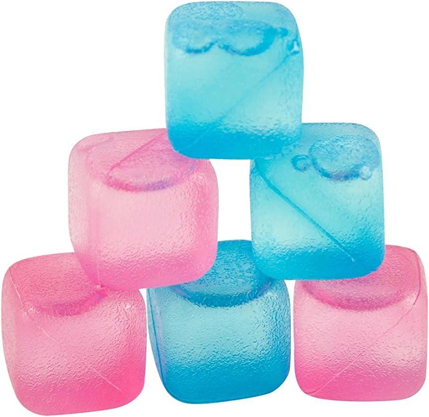 Chill Ice: Plastic Ice Cubes 12 ct. (1 Blue + 6 Pink), 1-Pack