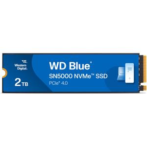 Western Digital 2TB WD Blue SN5000 NVMe Internal Solid State Drive SSD - PCIe Gen 4.0, M.2 2280, Up to 5,150 MB/s - WDS200T4B0E [New Generation]