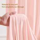 8x10FT Pale Pink Backdrop Curtains for Wedding Parties, Wrinkle Free Polyester Photography Backdrop Drapes for Wedding Baby Shower Birthday Parties Stage Background Stand Decorations 4x10ft,2 Panels